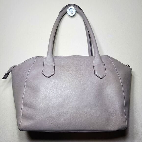 Maurices Grey Fringe Tassle Keychain Faux Leather Shoulder Bag Satchel - Picture 6 of 10